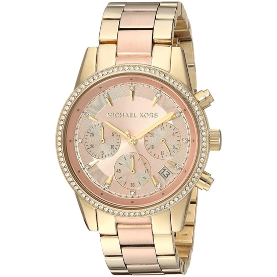 Michael Kors MK6475 Ritz Zweifarbig 37mm Damen Chronograph Uhr - Image 3