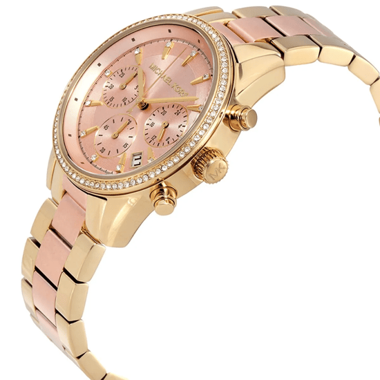 Michael Kors MK6475 Ritz Zweifarbig 37mm Damen Chronograph Uhr - Image 5