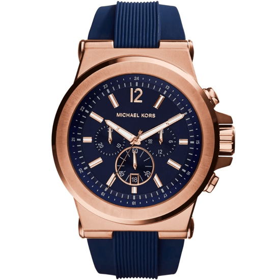 Michael Kors MK8295 Dylan Chronograph Marineblau Zifferblatt 49mm Herrenarmbanduhr - Image 1