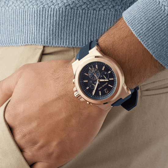 Michael Kors MK8295 Dylan Chronograph Marineblau Zifferblatt 49mm Herrenarmbanduhr - Image 6