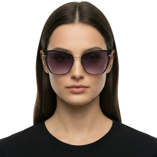 Damen Geometrische Quadratische Metallsonnenbrille LO167S - Image 2