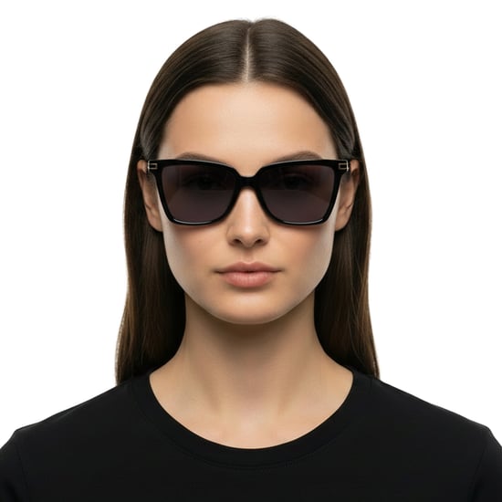 Damen Rechteckige Acetat Sonnenbrille SF2036S - Image 3