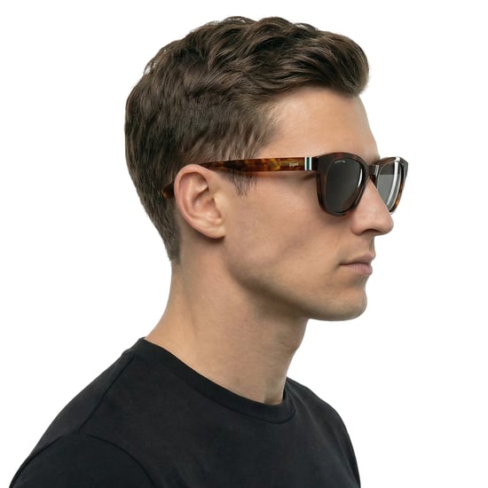 Herren Ovaler Satin-Acetat-Sonnenbrille L6015S - Image 6