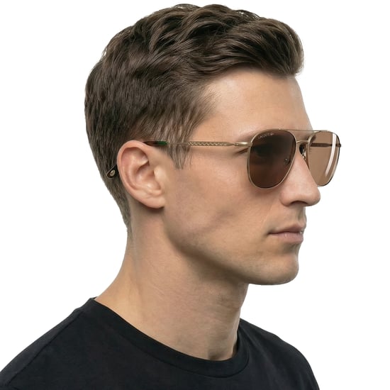 Herren Rechteckige Metall-Sonnenbrille L269S - Image 5