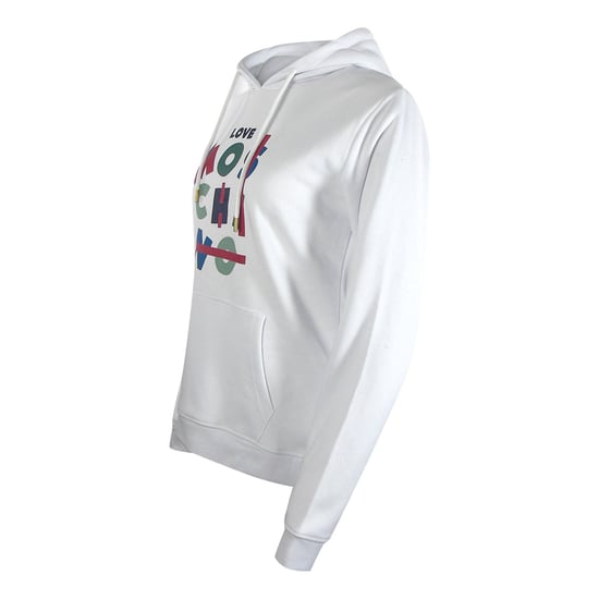 Love Moschino Jumble Logo Weißer Hoodie - Image 3