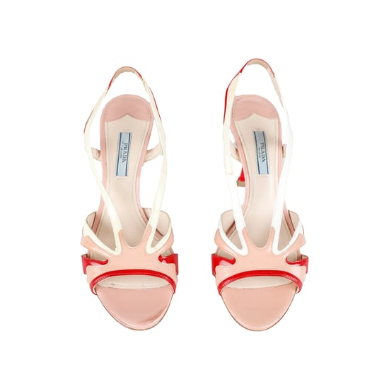 Prada dreifarbige Slingback-Sandalen mit Absatz – Modelljahr 2010 - Image 3