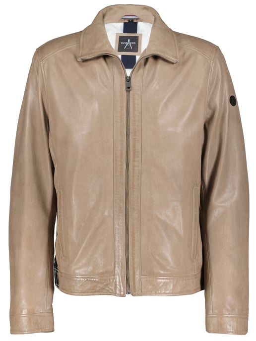 Oxford-Lederjacke - Taupe - Image 1