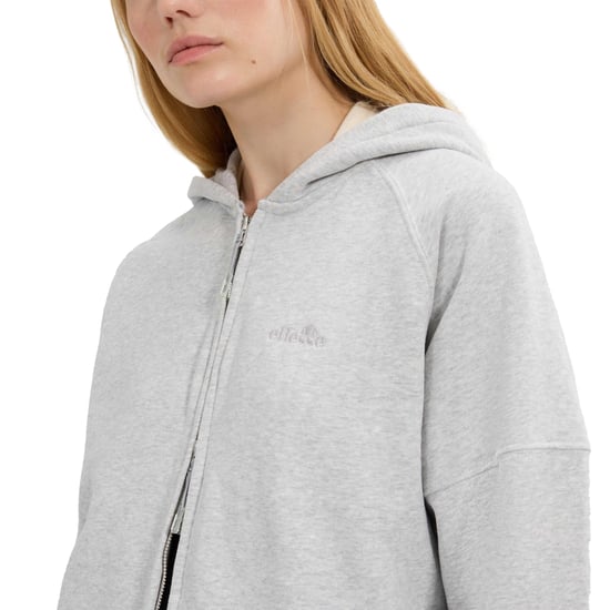 Ellesse - "Pianella" Hoodie mit durchgehendem Reißverschluss für Damen (Hellgrau meliert) - Image 3