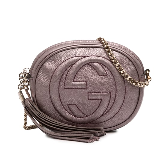 Gebrauchte Mini Metallic Prägung Kalbsleder Soho Ketten-Umhängetasche - Image 1