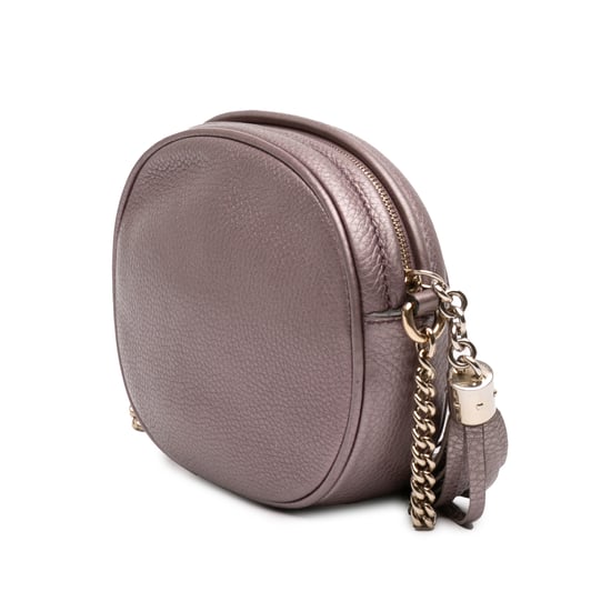 Gebrauchte Mini Metallic Prägung Kalbsleder Soho Ketten-Umhängetasche - Image 2