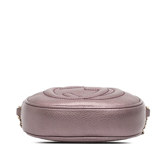 Gebrauchte Mini Metallic Prägung Kalbsleder Soho Ketten-Umhängetasche - Image 3