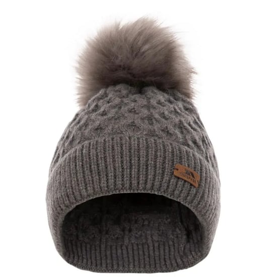 Trespass - "Freja" Mütze Bommel für Damen (Dunkelgrau) - Image 1