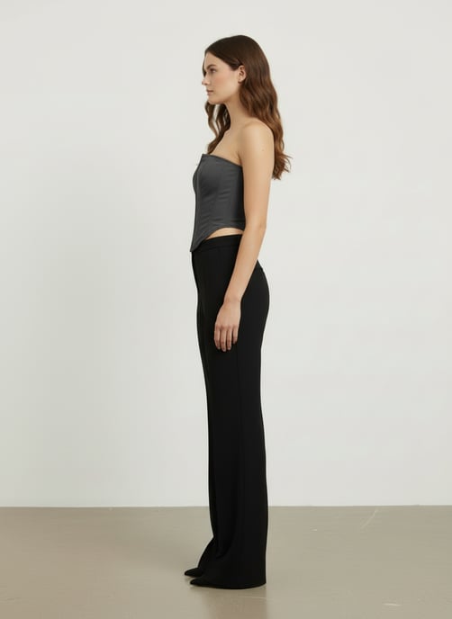 Schwarzes Bardot-Korsett-Top - Image 3