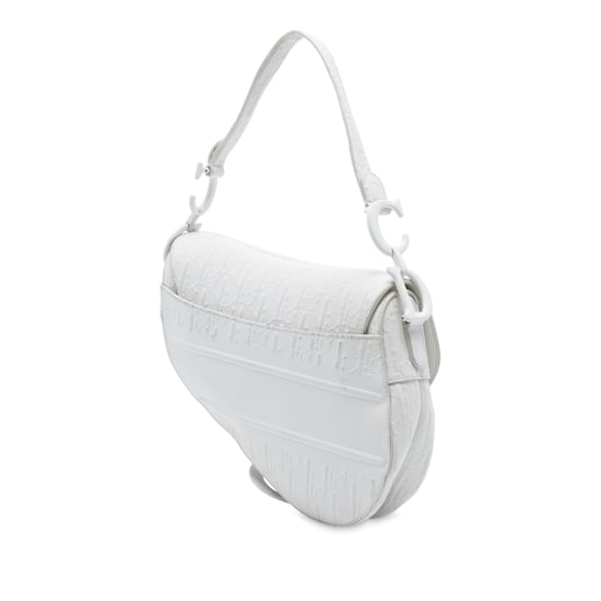 Gebrauchte schräg geprägte Kalbsleder Satteltasche - Image 2
