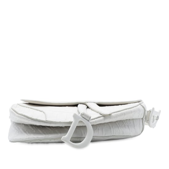 Gebrauchte schräg geprägte Kalbsleder Satteltasche - Image 3