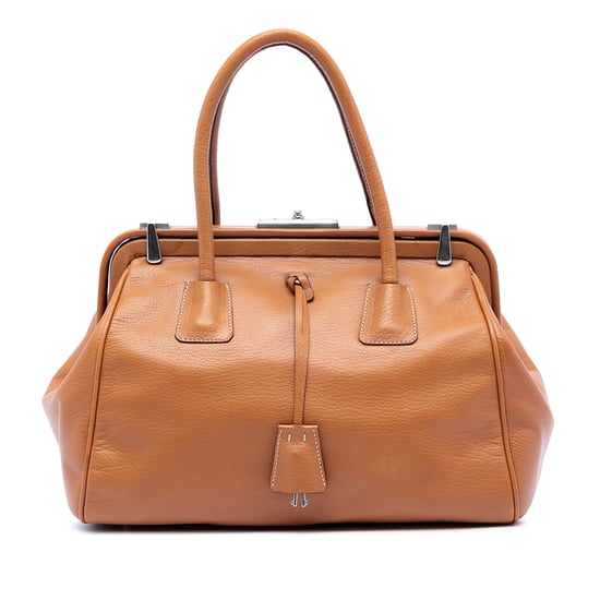Gebrauchte Ziegelleder Madras Cerniera Handtasche - Image 1
