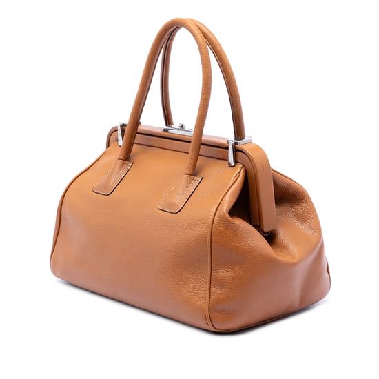Gebrauchte Ziegelleder Madras Cerniera Handtasche - Image 2