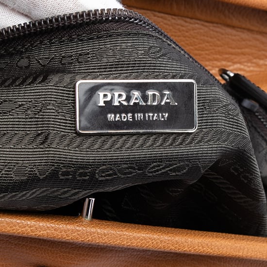 Gebrauchte Ziegelleder Madras Cerniera Handtasche - Image 5