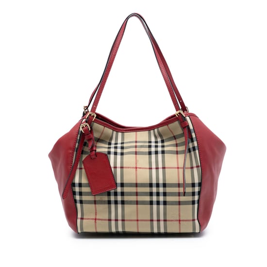 Gebrauchter kleiner Haymarket-Check-Canvas- und Leder-Canterbury-Tote - Image 1