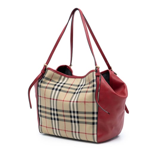 Gebrauchter kleiner Haymarket-Check-Canvas- und Leder-Canterbury-Tote - Image 2