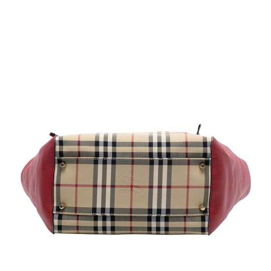 Gebrauchter kleiner Haymarket-Check-Canvas- und Leder-Canterbury-Tote - Image 3