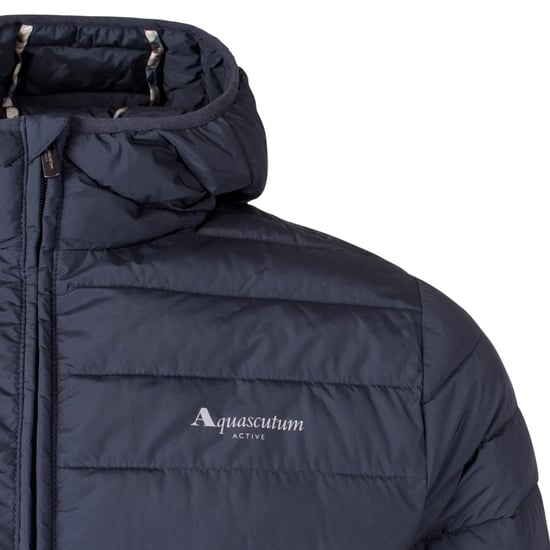 Aquascutum Active Rlg Active 100 Gr Marineblaue Kapuzenjacke - Image 5