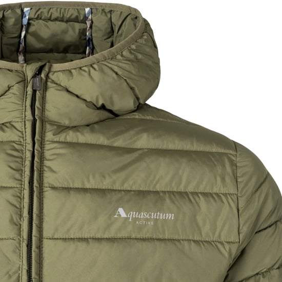 Aquascutum Active Rlg 100 Gr Army Green Hooded Jacket - Image 3