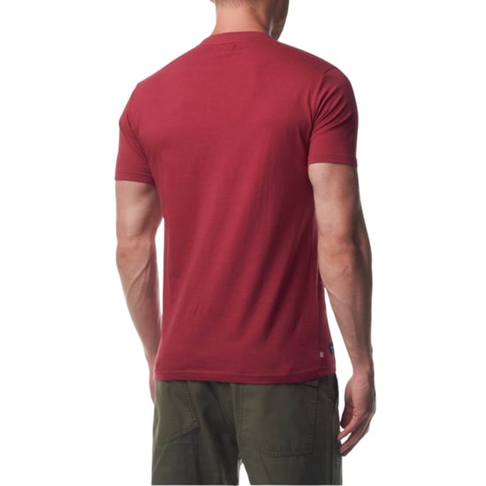 Aquascutum Active Beach Basic Big Logo Bordeaux Burgundy T-shirt - Image 4