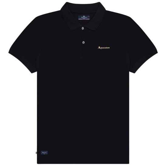Aquascutum Active Cotton Polo Dry-fit Schwarzes Poloshirt - Image 1