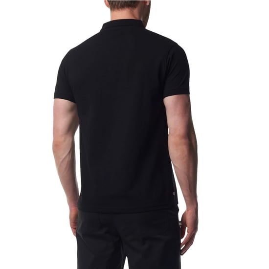 Aquascutum Active Cotton Polo Dry-fit Schwarzes Poloshirt - Image 4