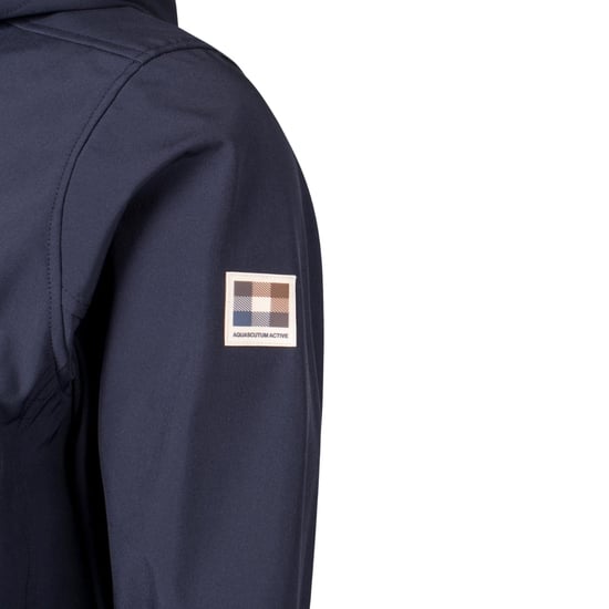 Aquascutum Active Navy Blue Shell Hybrid Kapuzenjacke - Image 4
