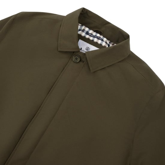 Aquascutum Active Shell Active Mid Trench Army Green Jacke - Image 3