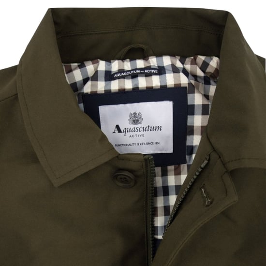 Aquascutum Active Shell Active Mid Trench Army Green Jacke - Image 4