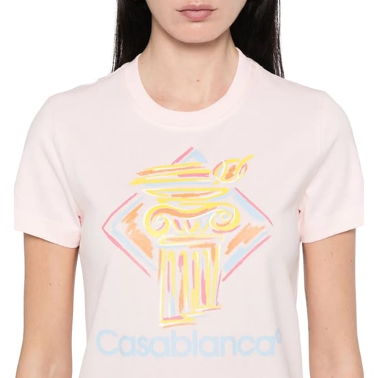 Casablanca Diamond Column Pinke T-shirts - Image 3
