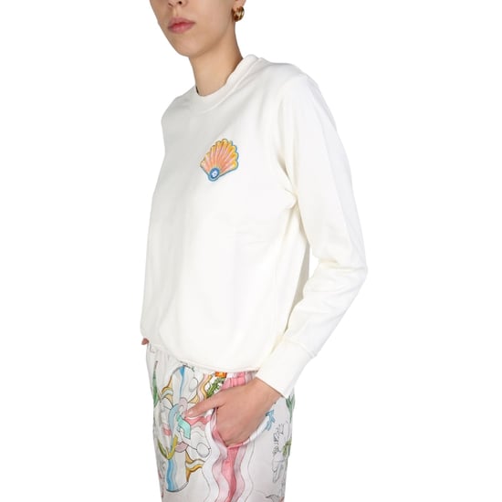 Casablanca Bestickte, Cremeweiße Sweatshirts - Image 3