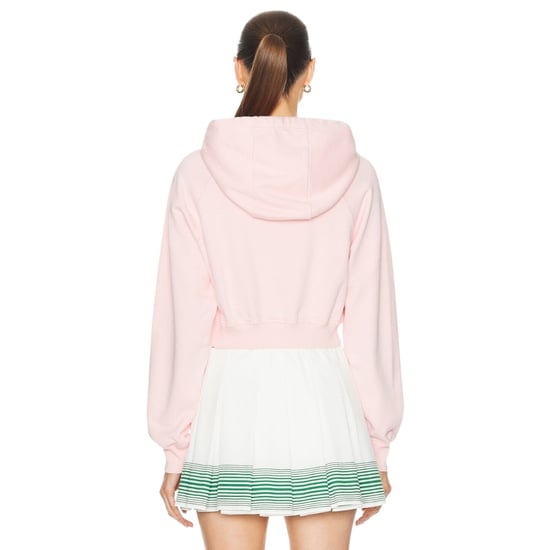 Casablanca Bedruckter Cropped Hoodie Afro Cubism Tennis Club Hellrosa Hoodies - Image 4