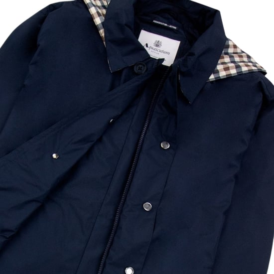 Aquascutum Active Packable Trench Jacket Navy Blue - Image 3