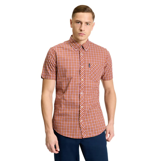 Ben Sherman - "Signature House" Hemd für Herren, kurzärmlig (Rot) - Image 4