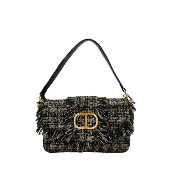 Twinset Schwarze PU Damen Schultertasche - Image 1