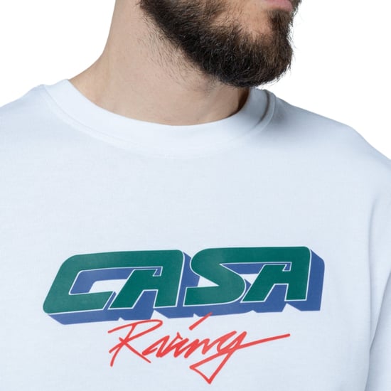 Casablanca 3d-bedrucktes Oversized-t-shirt Casa Racing Weißes T-shirt - Image 4