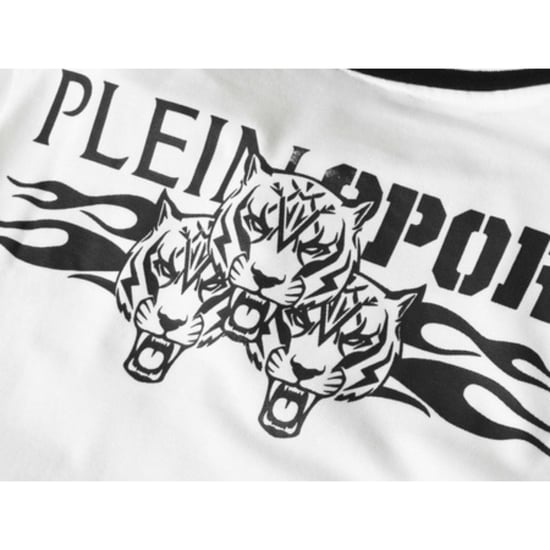 Plein Sport Poloshirt Mit Zweifarbigem Kragen Und Tigerdesign Auf Dem Rücken, Weiß - Image 3