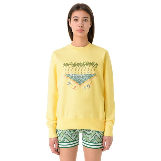 Casablanca Besticktes Sweatshirt, Enoshima Beach Gelbes Sweatshirt - Image 3