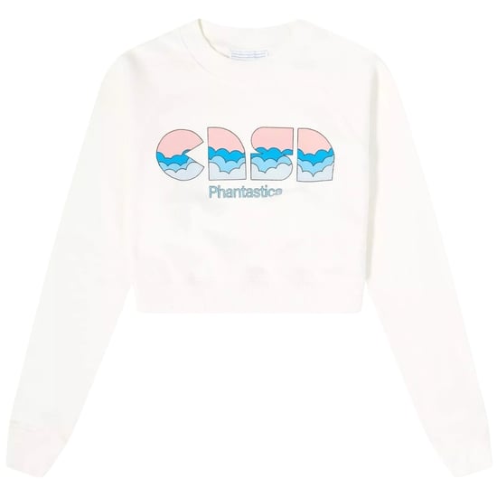 Casablanca Casa Clouds Siebdruck-sweatshirt, Kurz Geschnitten, Weiß - Image 1