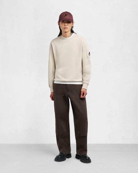 Hartsfield Crew Neck Sweatshirt in Elfenbein - Image 1