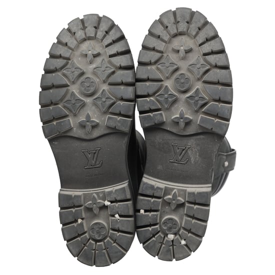 Louis Vuitton x Timberland Knöchelhohe Stiefel aus schwarzem Leder - Image 5