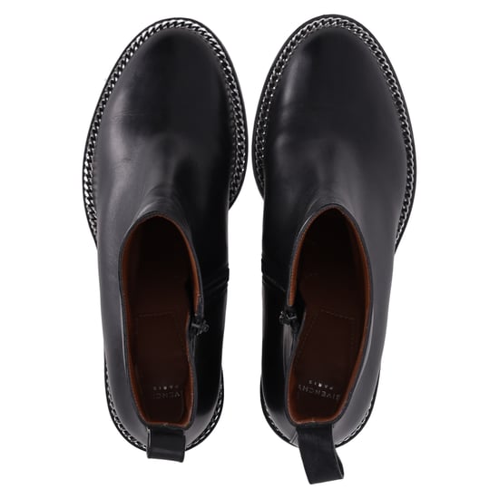 Givenchy Kette-Link Akzent Stiefeletten aus schwarzem Leder - Image 6