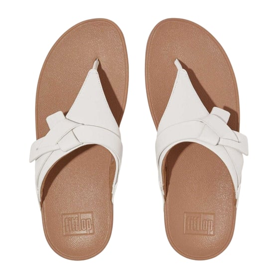 Fit Flop - "Lulu" Verknotet Sandalen für Damen, Leder (Weiß) - Image 2