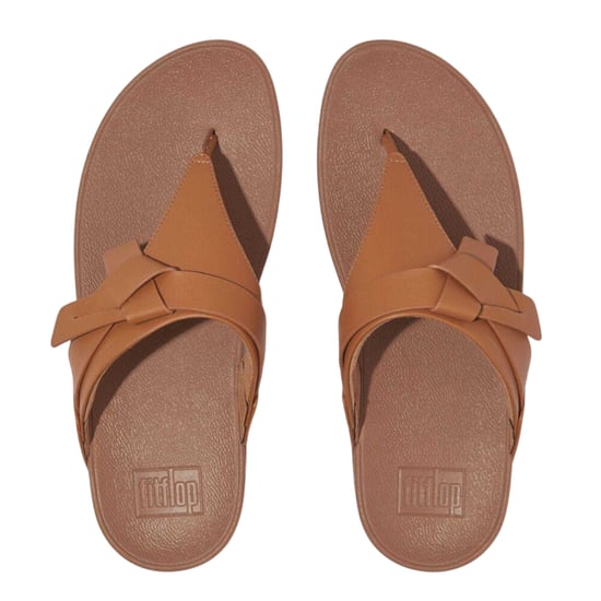 Fit Flop - "Lulu" Verknotet Sandalen für Damen, Leder (Beige) - Image 2