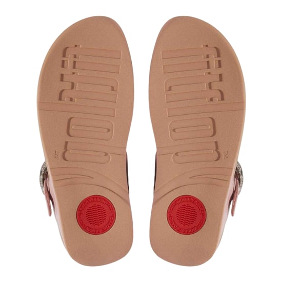 Fit Flop - "Lulu" Kristall Sandalen für Damen, Leder, Schnalle (Beige) - Image 4