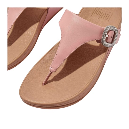 Fit Flop - "Lulu" Kristall Sandalen für Damen, Leder, Schnalle (Beige) - Image 5